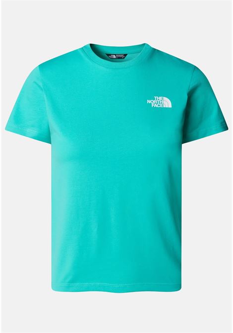 Aqua green baby girl t-shirt with contrasting logo THE NORTH FACE | NF0A87T4PIN1PIN1